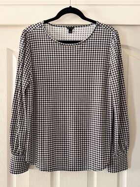 Ann Taylor Gingham Print Blouse